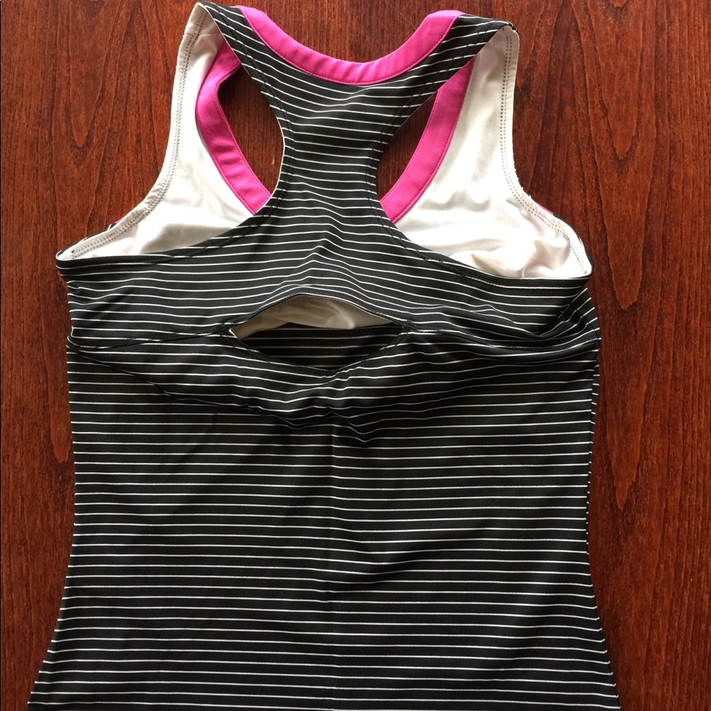 Bolle black and hot pink workout tank top - Picture 3 of 3